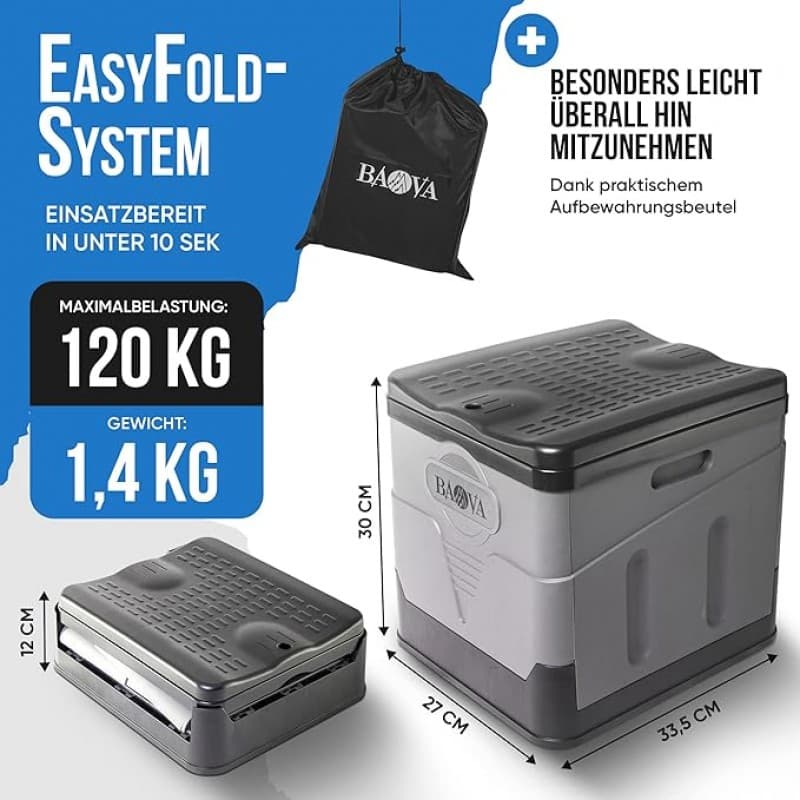 Campingtoilette mobil ohne Chemie [faltbar] einzigartige Stabilität | Trockentoilette Campingplatz V – 4