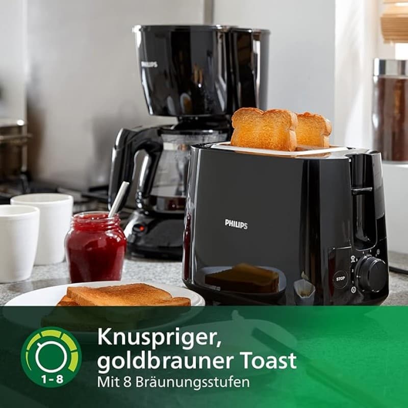 Camping Toaster Frühstück 2 Toastschlitze 8 Stufen Brötchenaufsatz Auftaufunktion Liftfunktion Absch – 3