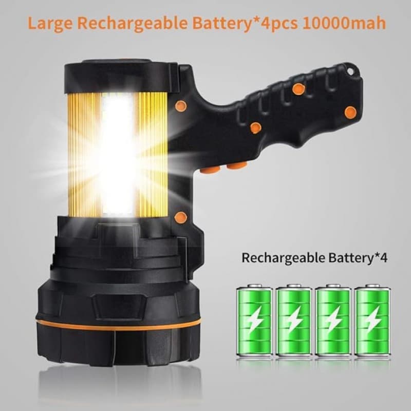 Handscheinwerfer hellste LED Taschenlampe extrem Hell aufladbar Handscheinwerfer mit grosser Batteri – 4
