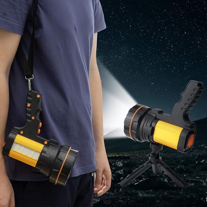 Handscheinwerfer hellste LED Taschenlampe extrem Hell aufladbar Handscheinwerfer mit grosser Batteri – 5