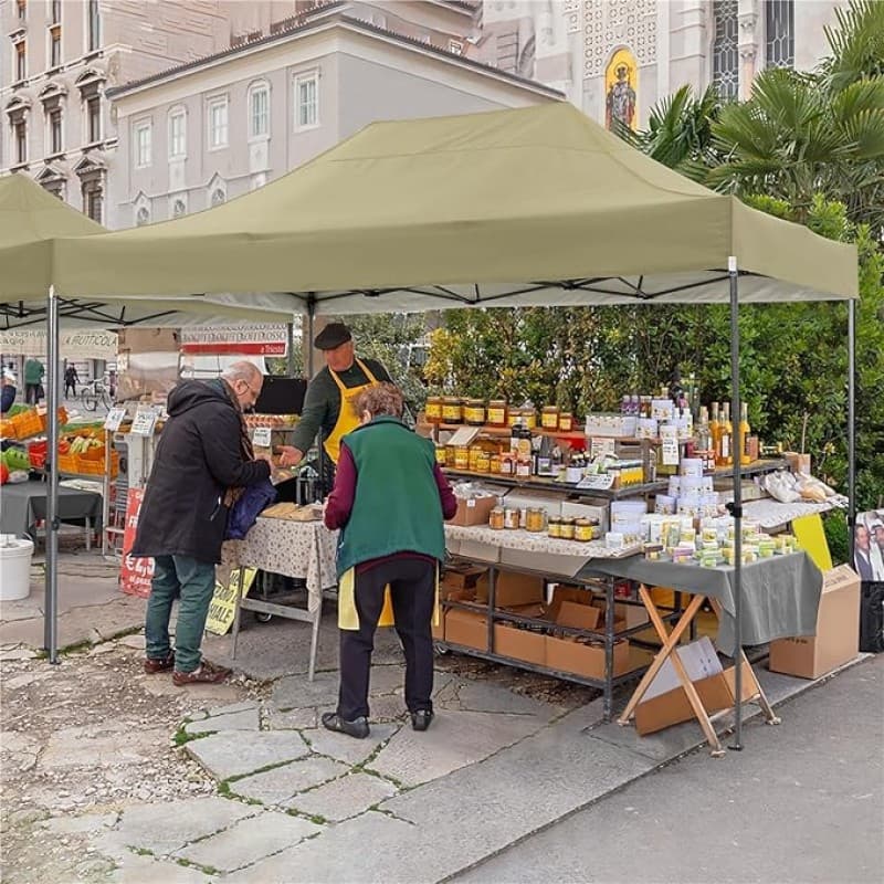 Verkaufszelt Faltpavillon Pavillon Zelt wasserdicht 4 Seitenwände 2 Fenster Türe 3 x 4,5 m (13,5 qm) – 4