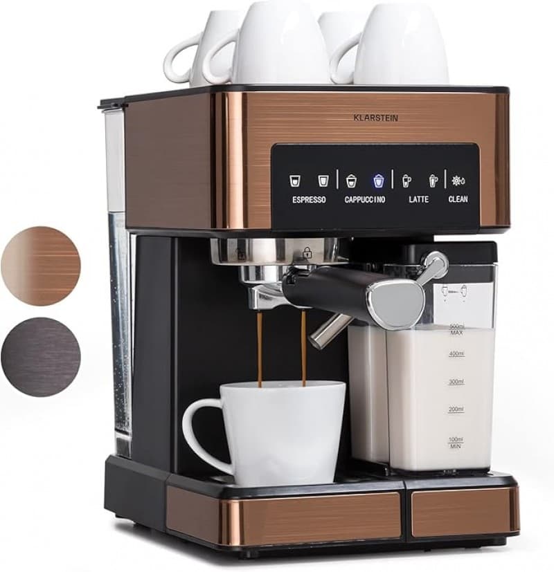 Espressomaschine Mini-Espressomaschine Kaffeevollautomat mit Milchaufschäumer 1,8 l mit Siebträger – 2