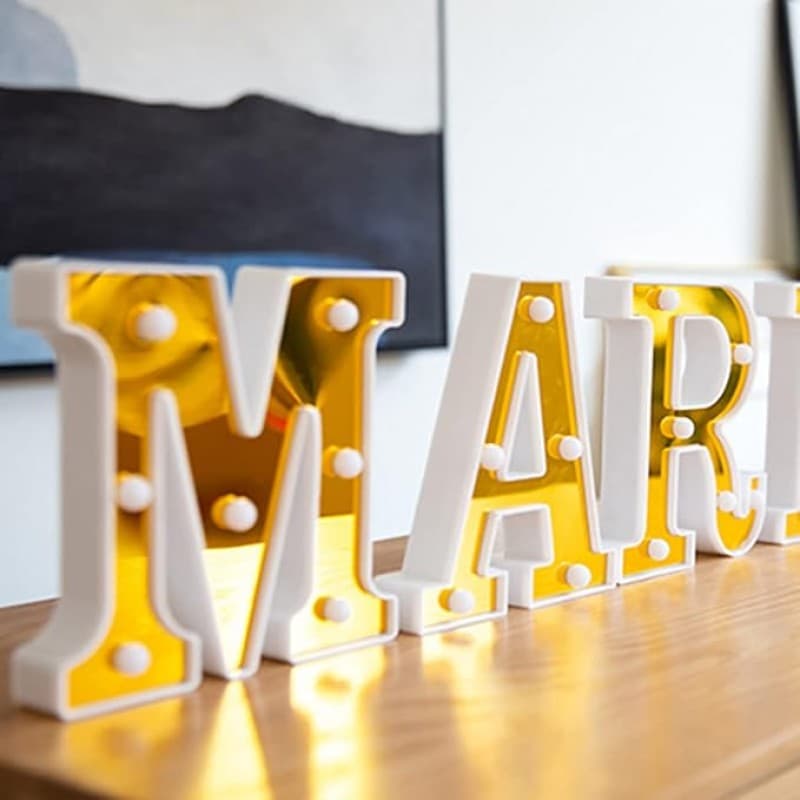 MARRY ME Deko LED Buchstaben Marry Me Heiratsantrag Batteriebetrieb dekorative LED Leuchtbuchstaben – 2