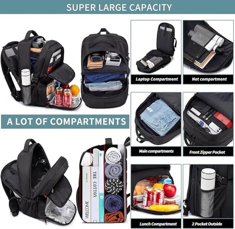 Rucksack Wanderrucksack Laptoprucksack Campingrucksack Picknickrucksack Gepäcktasche 50 L 17,3 Zoll  – 2