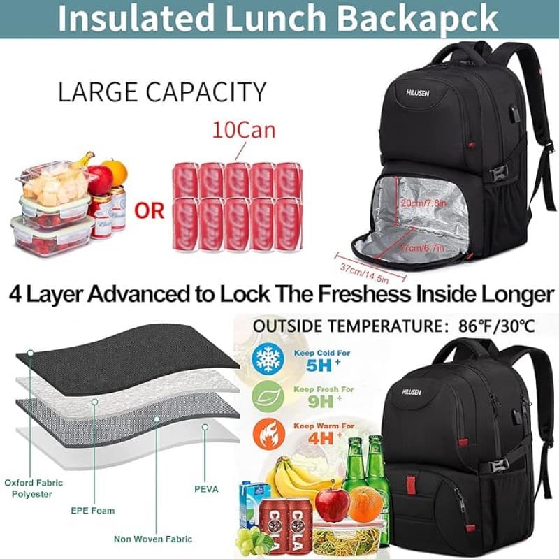Rucksack Wanderrucksack Laptoprucksack Campingrucksack Picknickrucksack Gepäcktasche 50 L 17,3 Zoll  – 3