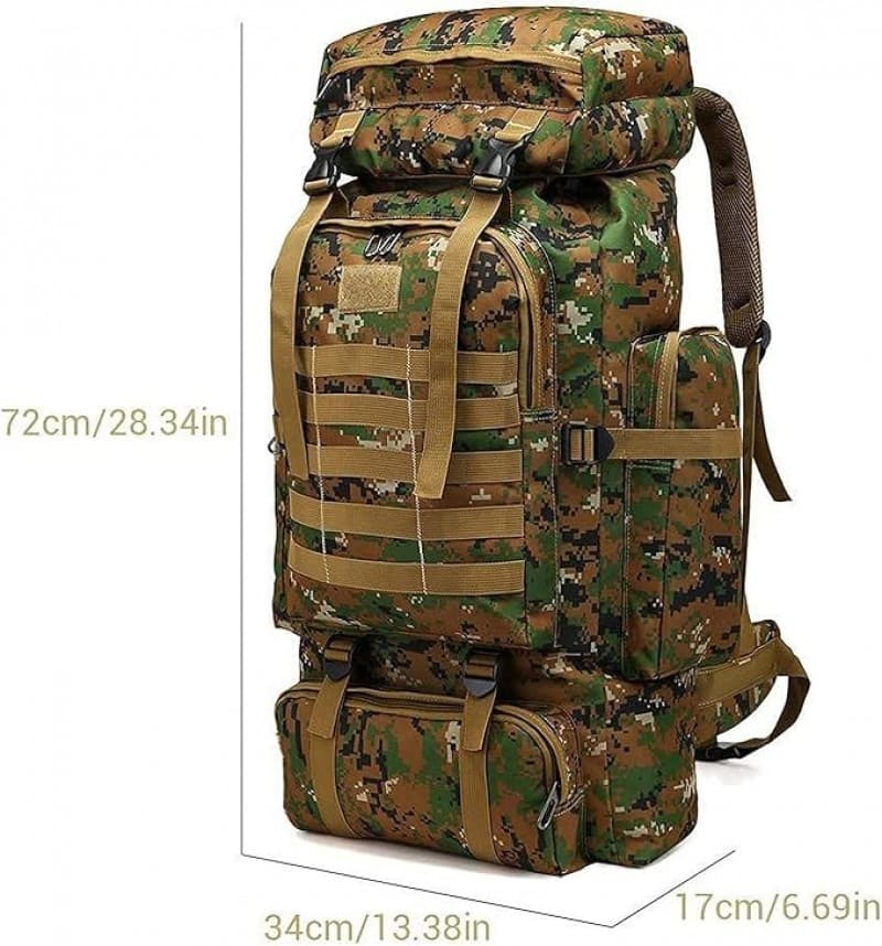 Kampfrucksack 80L Tarnrucksack Angelrucksack Bergsteigerrucksack Militärrucksack Camouflage Rucksack – 2