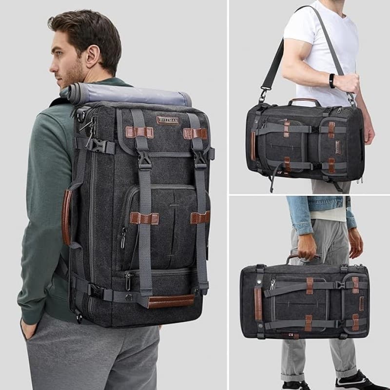 Reisetasche Rucksack Jagdrucksack Campingrucksack Laptop Reiserucksack Convertible 17 Zoll schwarz – 2