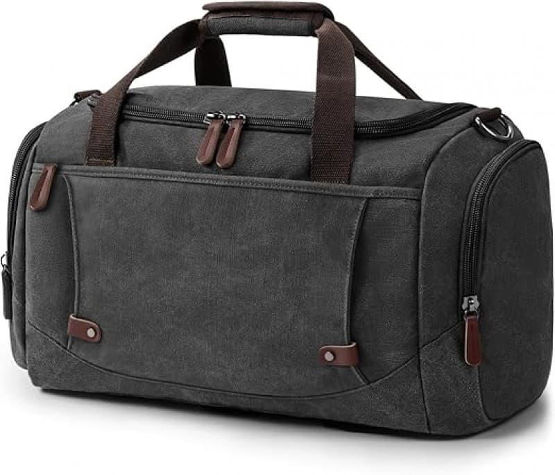 Reisetasche 38 l Vintage große Kapazität Wochenendtasche Retro-Canvas für Reisen Camping Sport