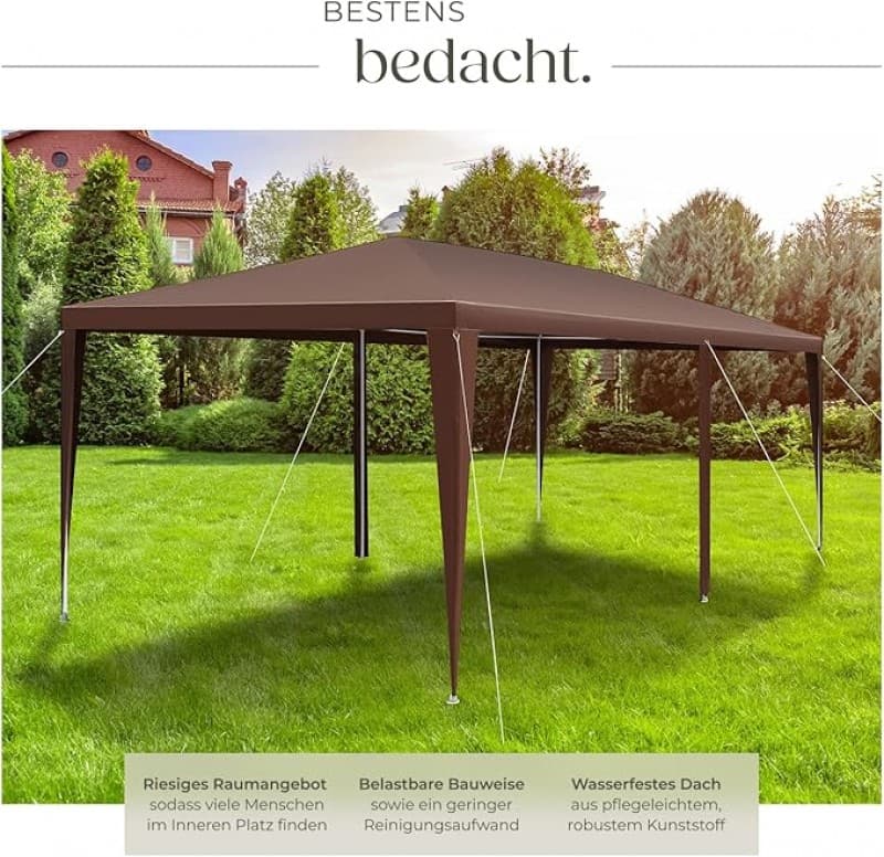 Festzelt Almchalet Festivalpavillon Zelt Gartenzelt 3D-Design mit 6 Seitenteilen Partyzelt Event – 5
