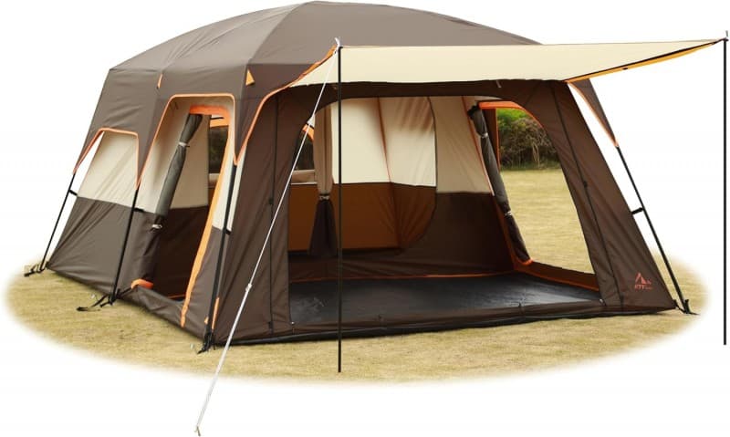 Kabinenzelt Familienkabinenzelt Picknick-Camping 300 x 300 x 210 cm Campingzelt 2 Räume gerade Wand – 2