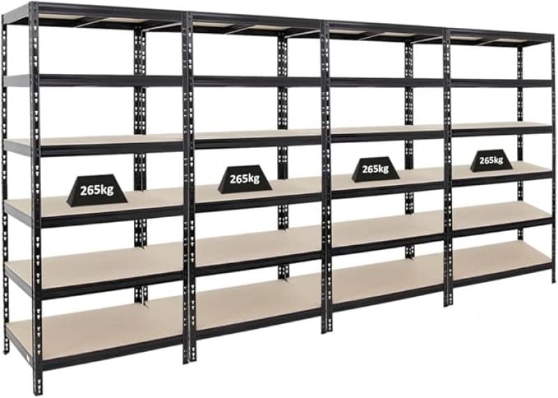 Schwerlastregal Lagerregal Kellerregal Metallregal Werkstattregal Steckregal 4 x 200 x 90 x 60 cm