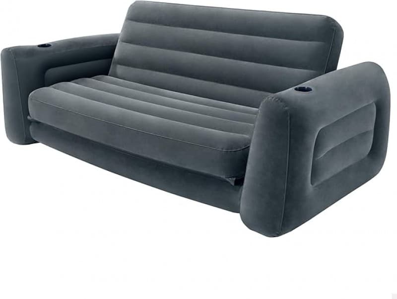 Schlafsofa aufblasbar Gästebett Strandbett Campingbett Campingcouch 2-Sitzer Vinyl 203 x 224 x 66 cm – 2
