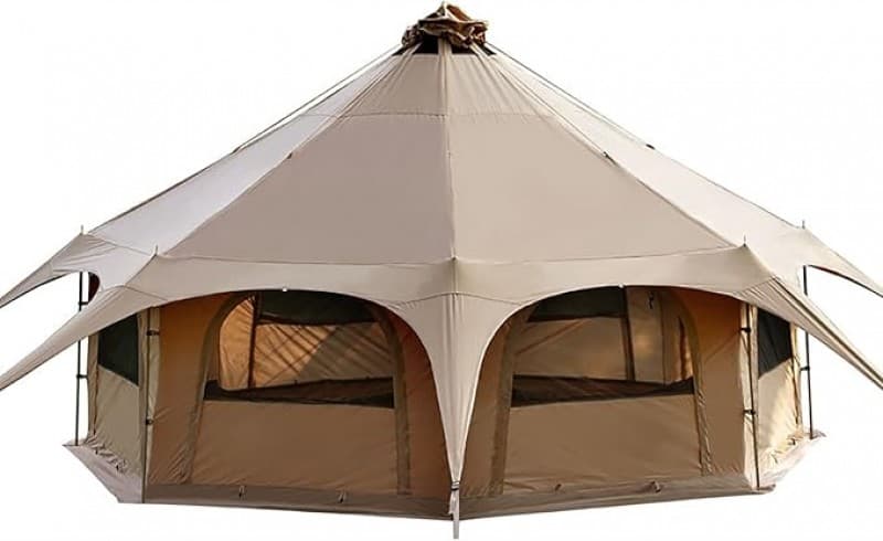 Familiencampingzelt Jurtenzelt Glockenzelt luxus wasserdichtes Baumwoll Leinwand Glockenzelt 8 P