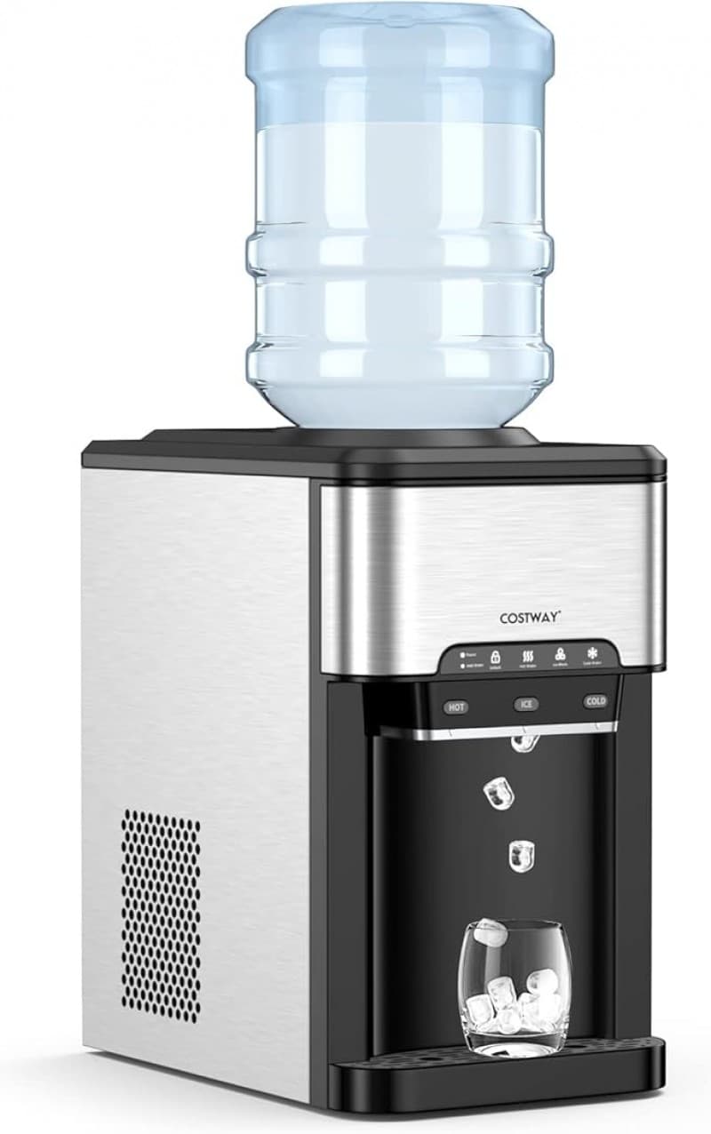 Wasserspender 3 in 1 Eiswürfelmaschine mit Warm-/Kaltwasser Eiswürfel in 10 Minuten Eismaschine 3 L  – 2