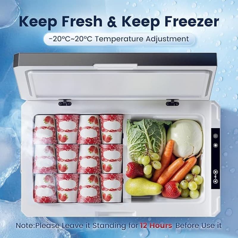 Tiefkühlbox 40L Kühlbox Dual Zone minus 20°C bis plus 20°C mobiler Campingkühlschrank Tiefkühltasche – 3