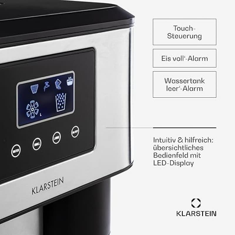 Eiswürfel-Maschine Mini-Eiswürfelmaschine 1,8 L Eiswürfelbereiter Crushed Ice und Bullet Ice – 4