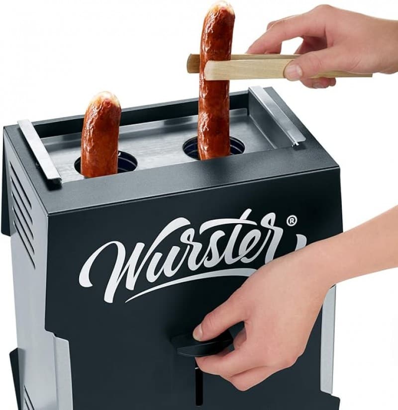 Wurstbräter Wurstgrill Wurstmaschine Wurstmaker schwarz abnehmbare Wurstablage [Energieklasse B]