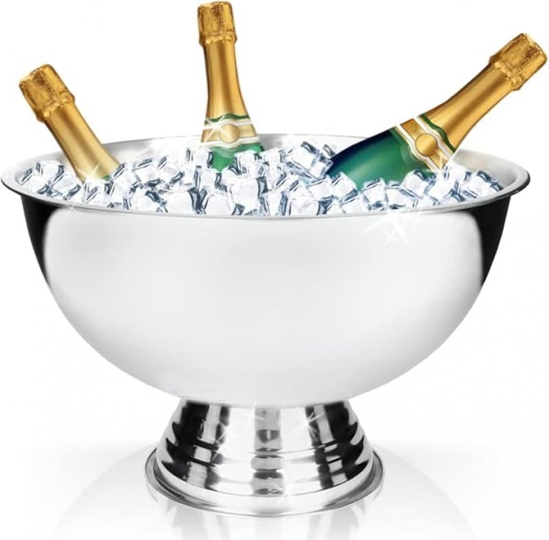 Sektschale Champagnerkühler Früchtekühler Edelstahlschale Getränkekühler Sektkühler Weinkühler – 2