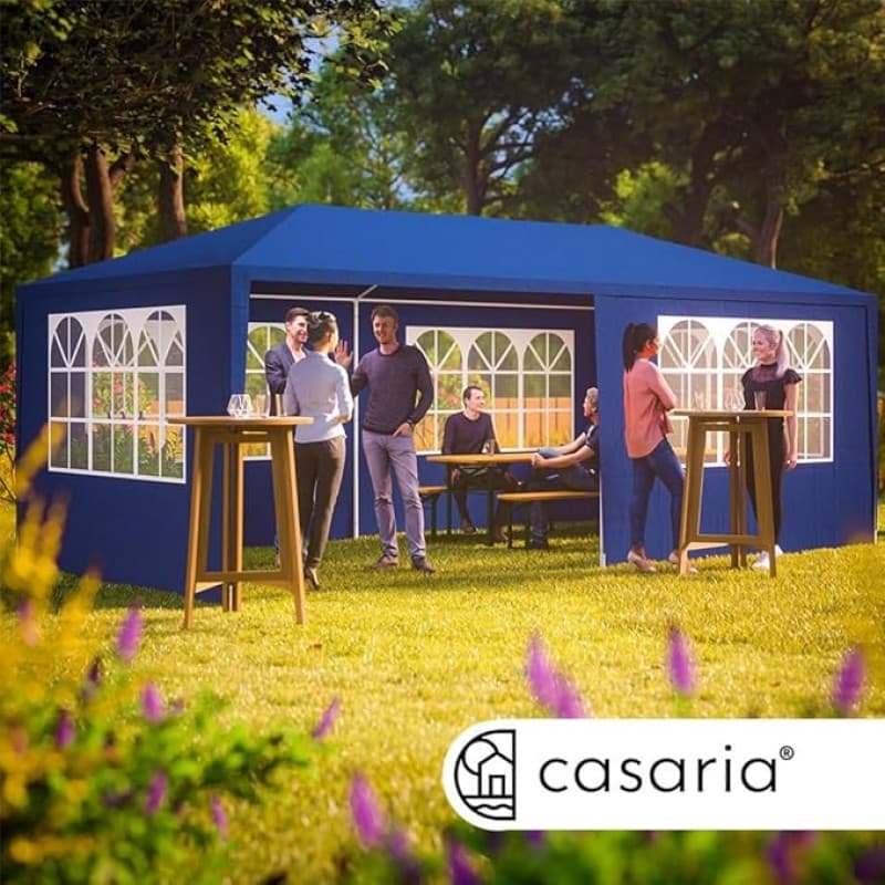 Festzelt 3 x 6 Festivalzelt Partyzelt Gartenzelt Pavillon UV-Schutz 18 m² Dachösen Fenster – 2