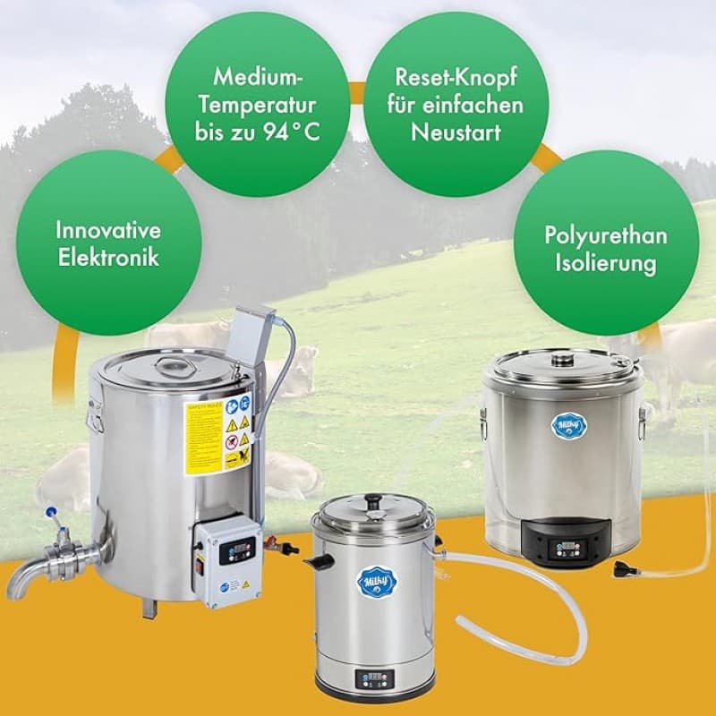 Pasteurisierer 50 L Pf dreiwandiger Käse- und Joghurtkessel mit Zeit- und Temperatureinstellung – 4
