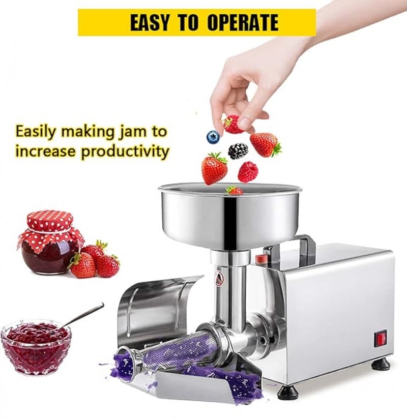 Tomatenpresse Ketchup-Maschine Soßenmaschine Tomatensieb Tomatenmühle elektrisch aus Edelstahl 370 W – 4