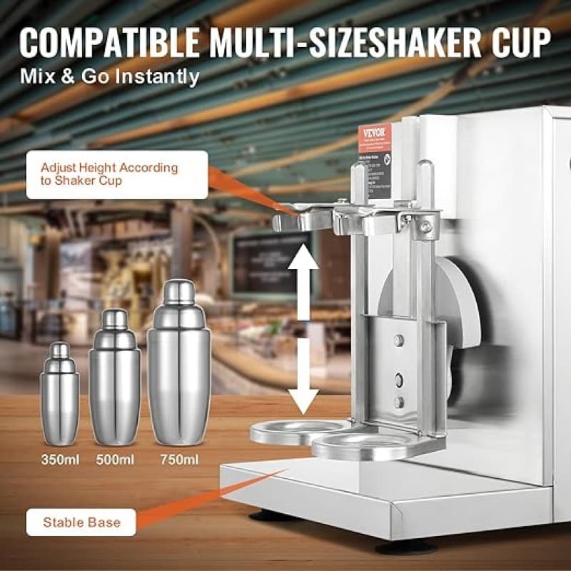 Milchshake-Mixer Milchshake-Maschine 120 Watt kommerzieller Milchtee-Shaker 0–180 s einstellbar – 3