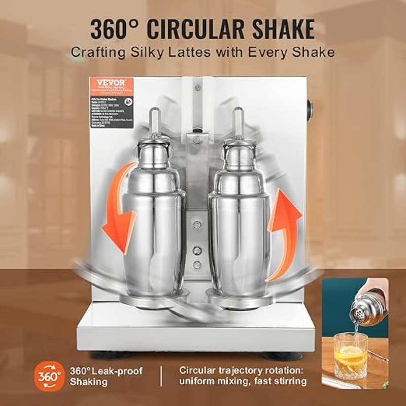 Milchshake-Mixer Milchshake-Maschine 120 Watt kommerzieller Milchtee-Shaker 0–180 s einstellbar – 5