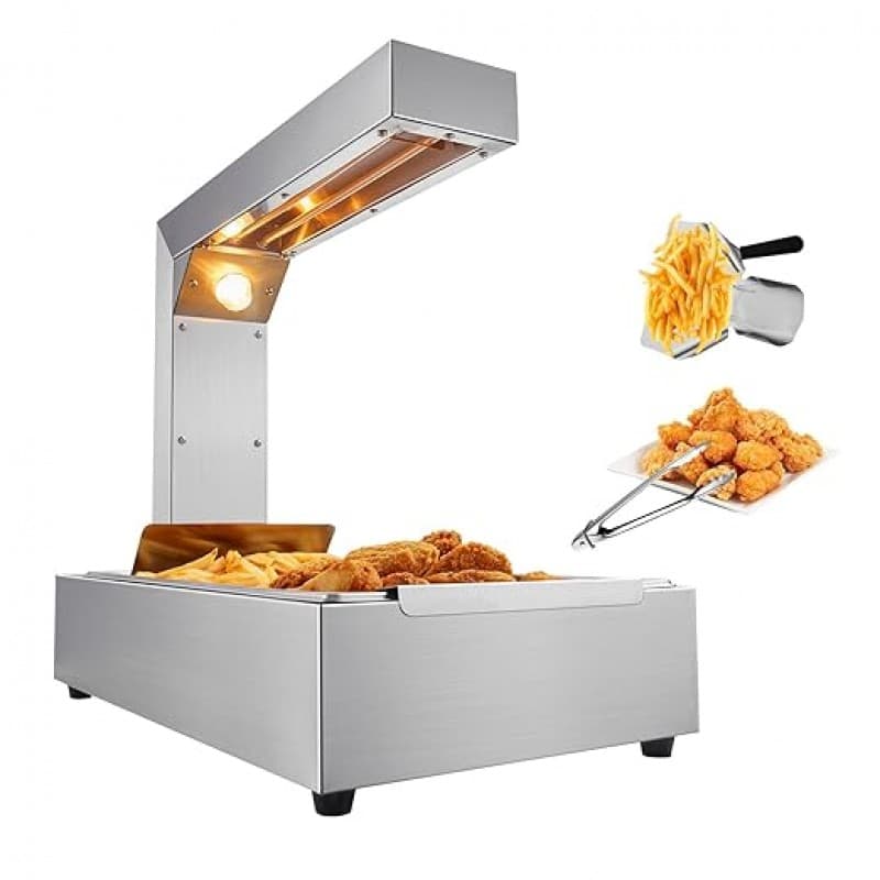 Warmhaltegerät Pommeswärmer Wärmebrücken-Speisenwärmer 50°C Pommer-Frites-Pfanne 605 x 343 x 555 mm – 2