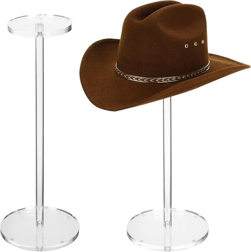 Hutständer Perückenständer Hut Ständer 2er Set Acryl Display Rack Halter für Perücke Hut 30 cm Höhe 