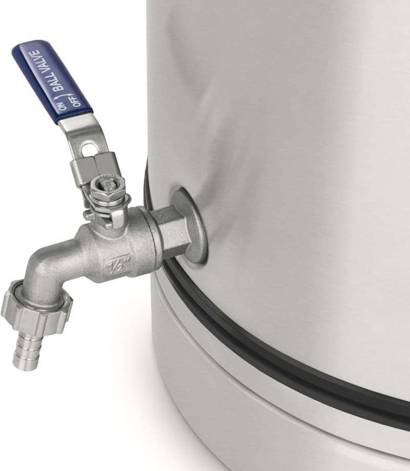 Gärkessel Fermentierkessel Bierbraugerät Maischkessel Gärbehälter 30 L Ablasshahn Edelstahl silber – 4