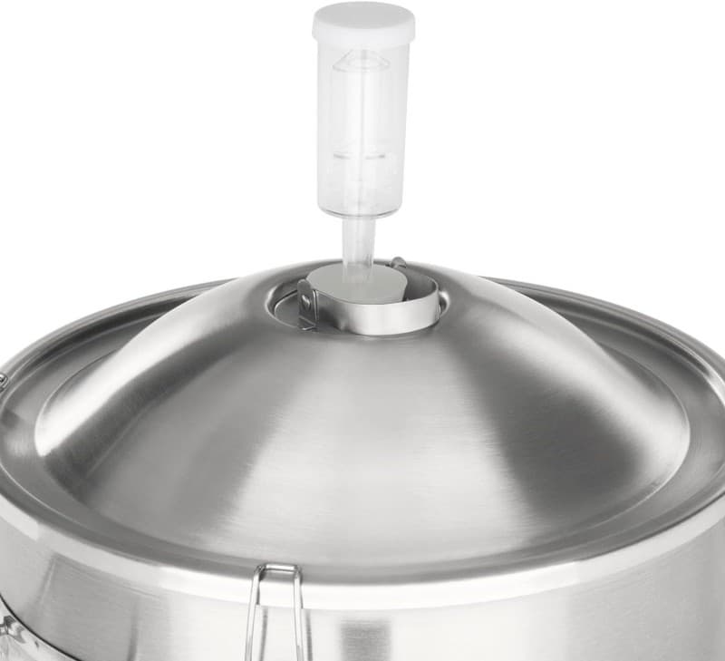 Gärkessel Fermentierkessel Bierbraugerät Maischkessel Gärbehälter 30 L Ablasshahn Edelstahl silber – 5