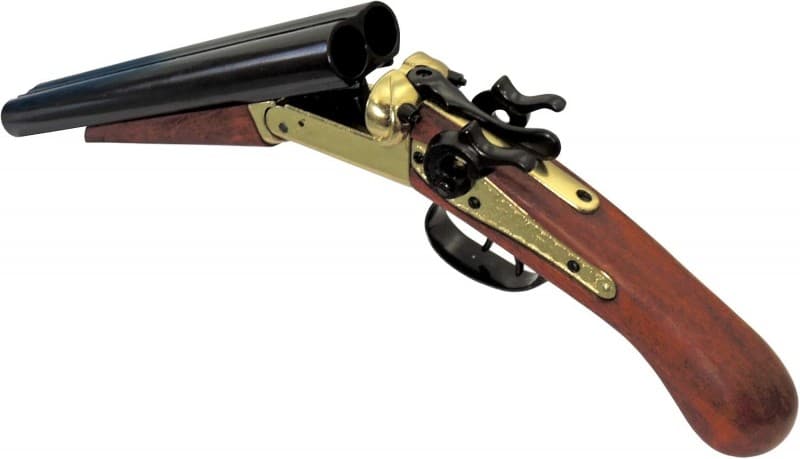 Schrotgewehr Pistole Wyatt Earps USA 1881 Lauf klappbar goldfarben Antik Film Theater Fernsehen – 5