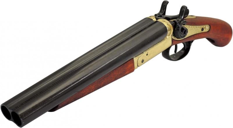 Schrotgewehr Pistole Wyatt Earps USA 1881 Lauf klappbar goldfarben Antik Film Theater Fernsehen