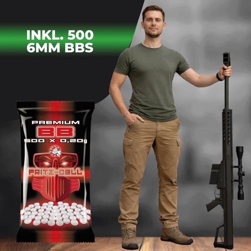 Scharfschützengewehr Gewehr Sturmgewehr Pistole M82 140 cm Softair Waffe 0,5 Joule 6 mm Zweibein – 4