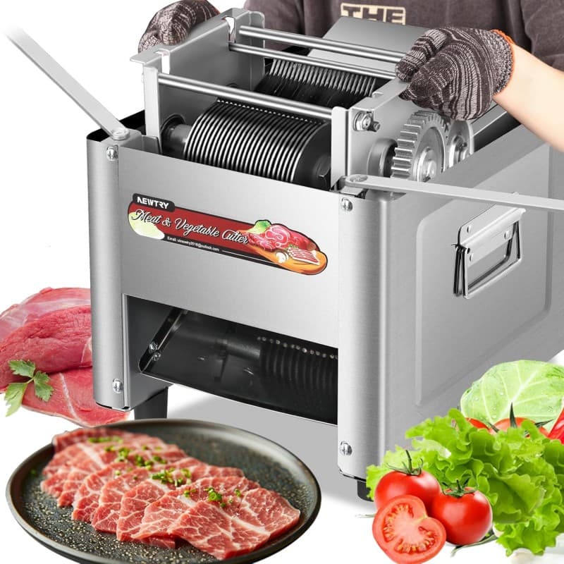 Fleischschneidemaschine kommerziell Fleischschneider Allesschneider schneiden zerteilen und würfeln