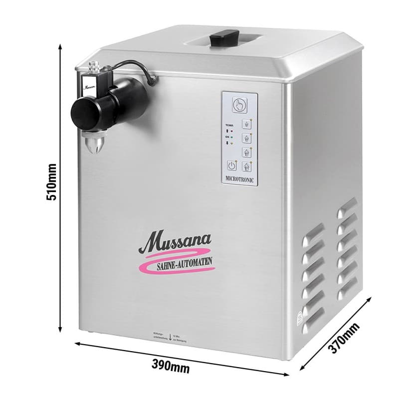 Sahnemaschine 12 Liter mit Kühlung 500 Watt 230 Volt 90 Liter/Stunde Profigerät Gastronomie Event – 2
