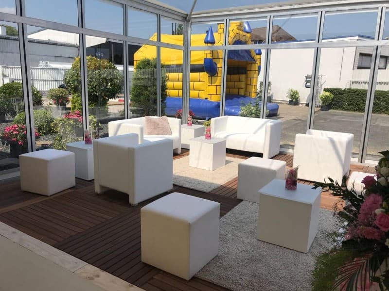 Loungemöbel / Sitzwürfel / Loungehocker / Leder Hocker – 4