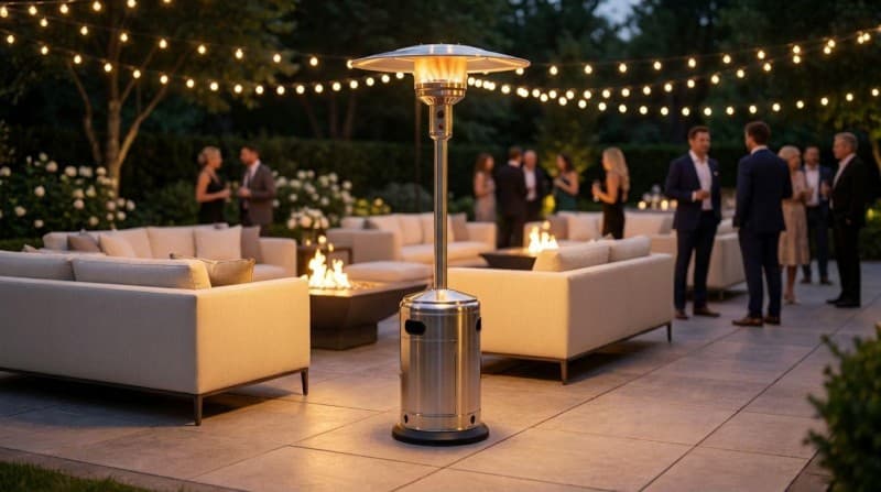 Premium Heizpilz mieten – ECO-Plus Terrassenstrahler (8 kW) für Event &amp; Party – 4