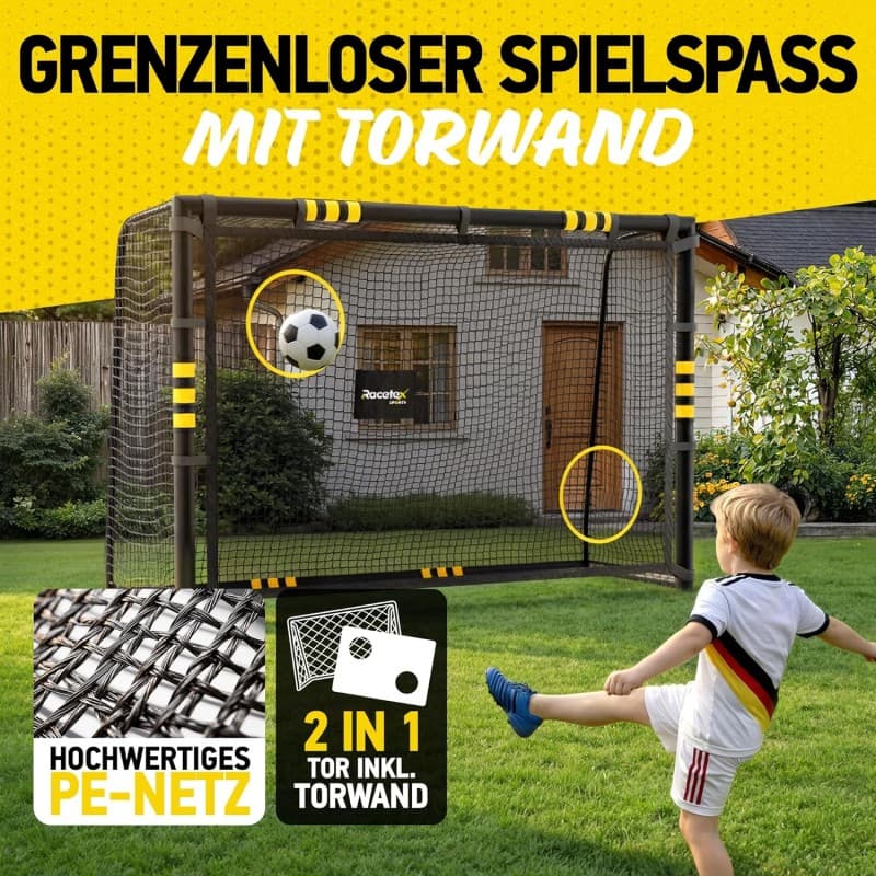 Fussball Tor für Garten Kinder und Erwachsene Fußballtor inkl. Erdanker optimalen Halt Fußballtor – 4
