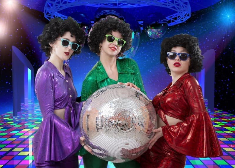 Disco Party Fotohintergrund F 3 x 2 m Vintage 70er 80er 90er Disco Ball Bühne Fotowand Hintergrund – 4