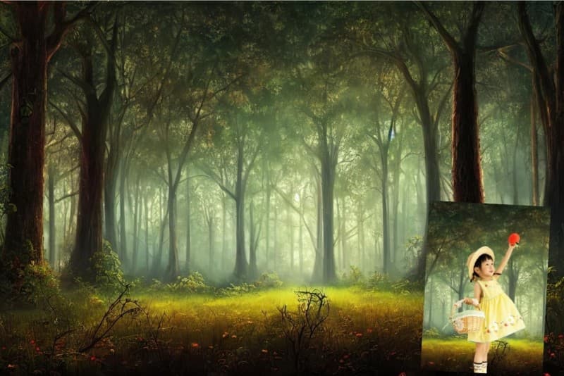 Fotohintergrund Wald 2,7 x 1,8 m Frühling Hintergrund Fotografie – 5