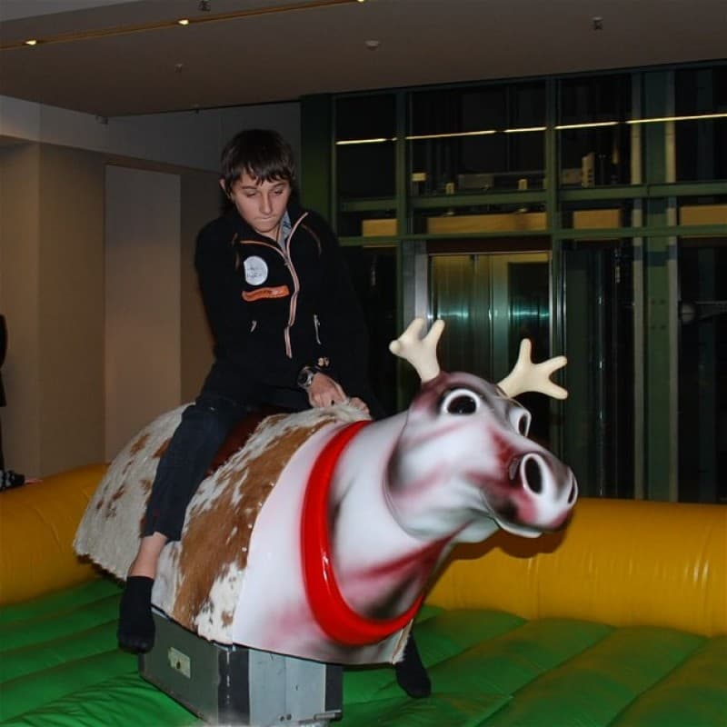 Rentierrodeo - das Bullriding zu Weihnachten