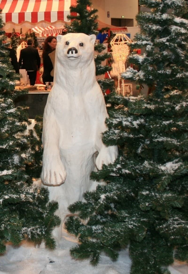 Eisbär stehend 2m / Dekofigur / Winterdeko / Winter / Eiszeit / Schnee – 2