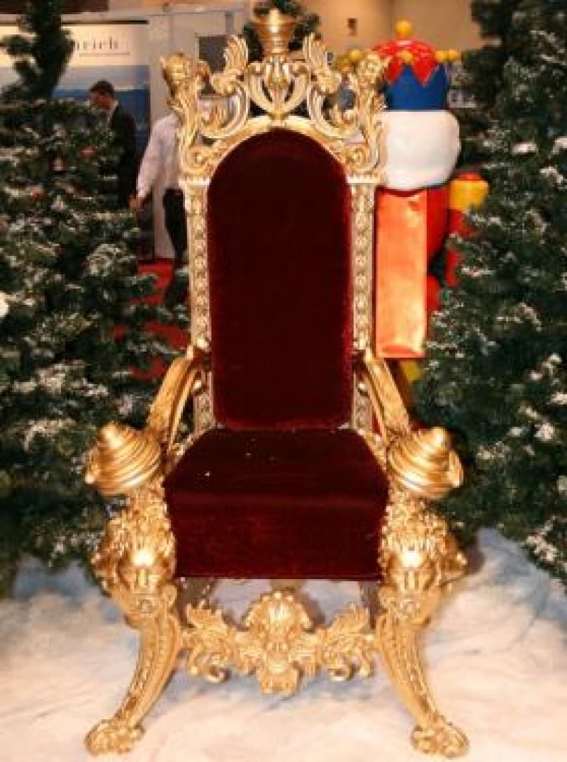 Weihnachtsthron / Thron / Sessel / goldener Stuhl / Barrock – 2