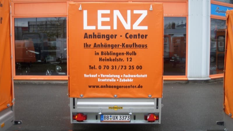 Anhänger, Ladefläche 3,00 x 1,50 x 1,80 m, gebremst mit Plane und Spriegel – 3