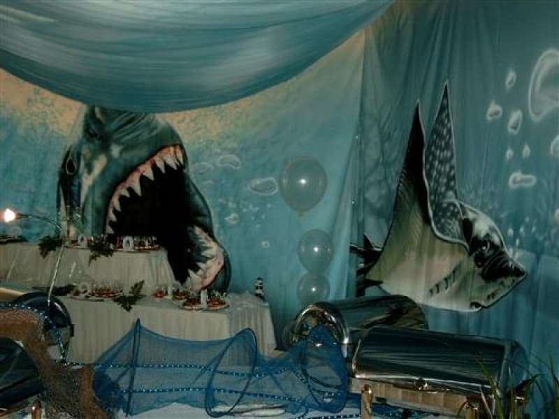 Hai Unterwasser Bühnenbild , Maritime Dekoration , Unterwasserdekoration , Wasser Bilder – 2