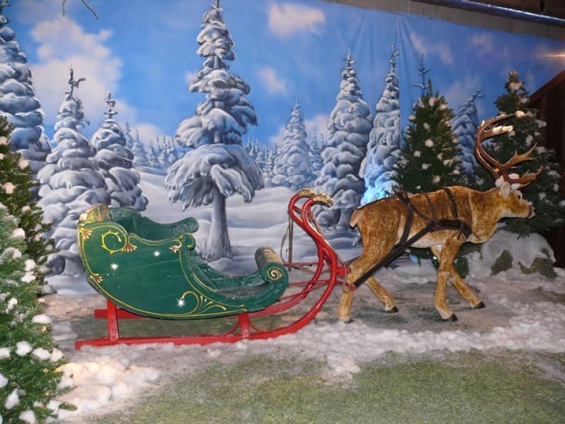 Kutsche mit Weihnachtsmann und Rentier ( original Kutsche) , Weihnachts Dekoration , Weihnachtsmarkt – 5