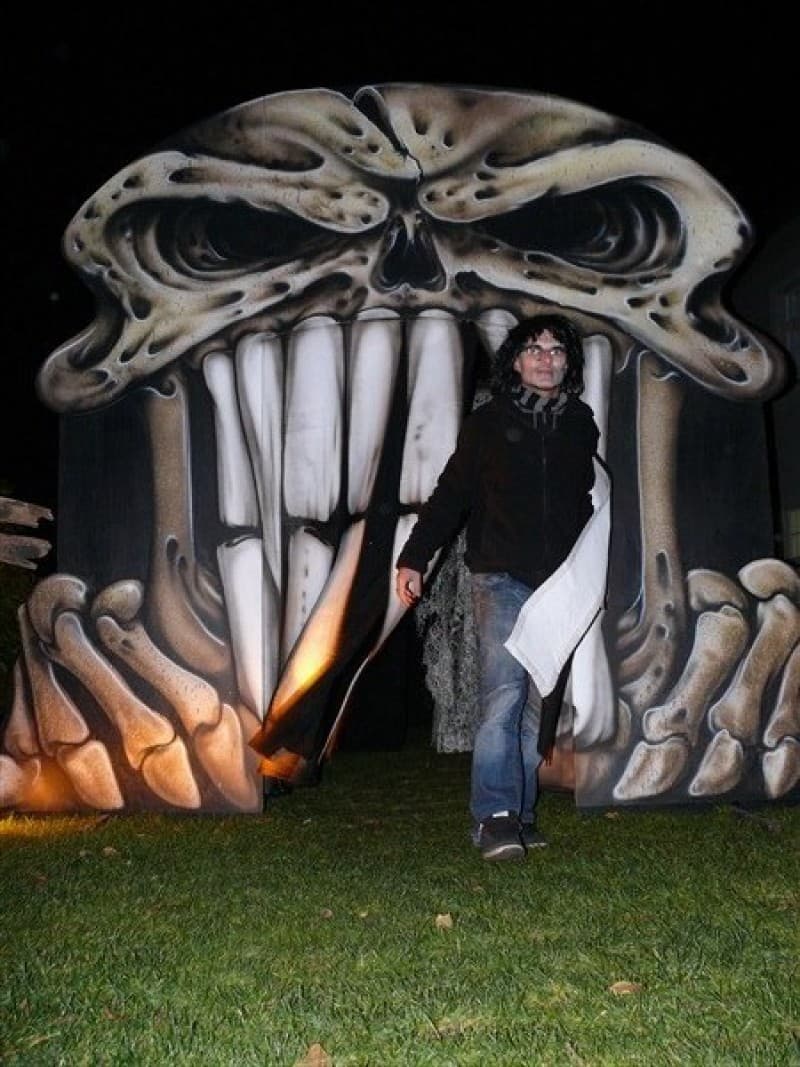 Totenkopf Eingang , Halloween Dekoration , Piraten Dekoration – 4
