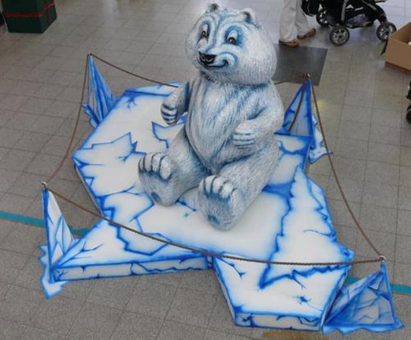 Eiswelt mit Iglu und Eisbär , Winter Weihnachten Dekoration , Weihnachtsmarkt – 2