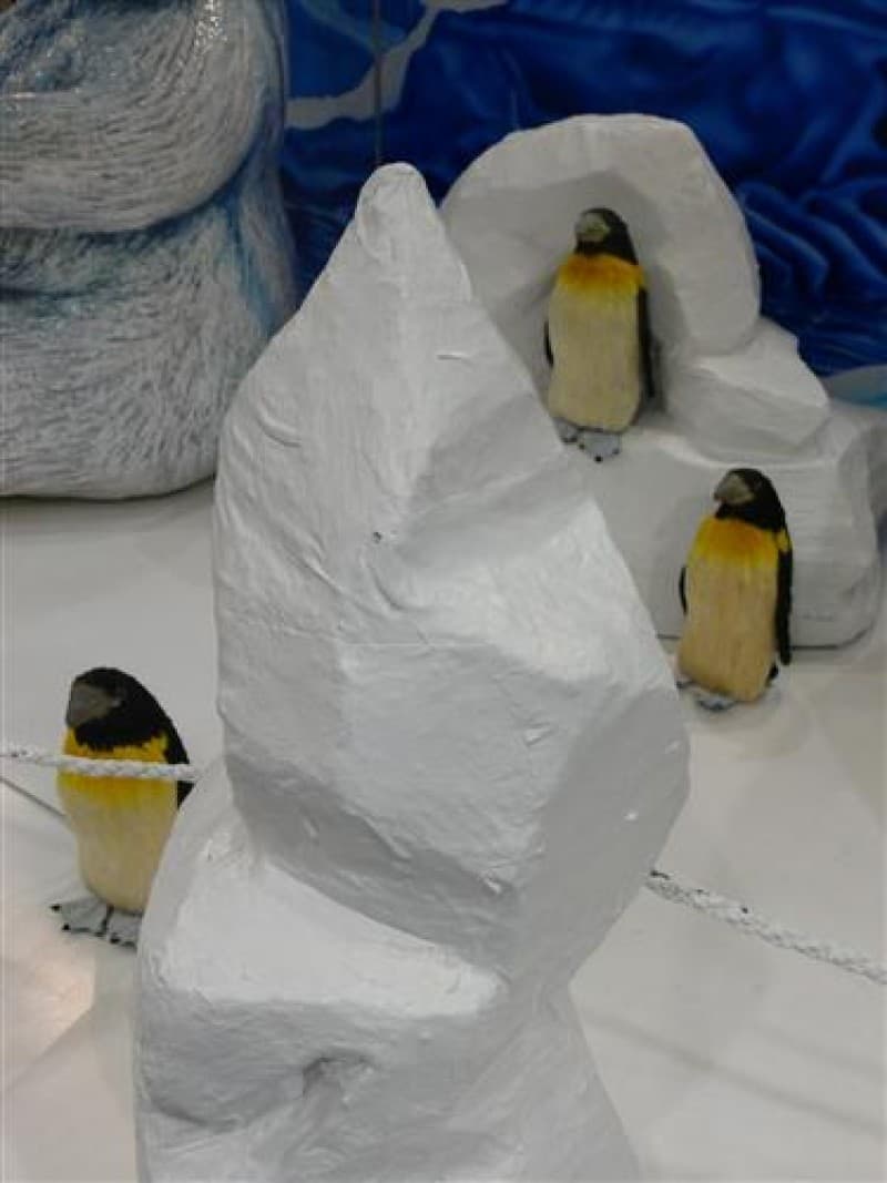 Eiswelt mit Iglu und Eisbär , Winter Weihnachten Dekoration , Weihnachtsmarkt – 5